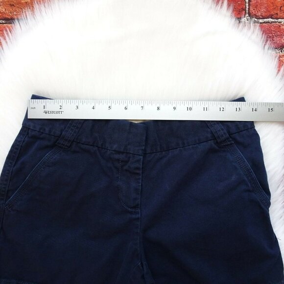 J. Crew Women's Shorts City Fit Classic Twill Chino Casual Cotton Navy Blue 0 - Picture 6 of 12